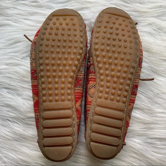 Minnetonka Baja Tapestry Moccasin Slipper Leather 6.5 - Picture 11 of 12